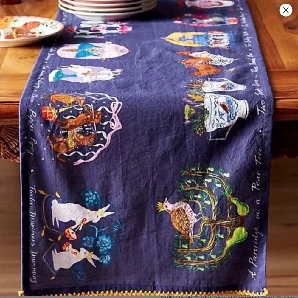 Emily Maude Twelve Days of Christmas Table Runner